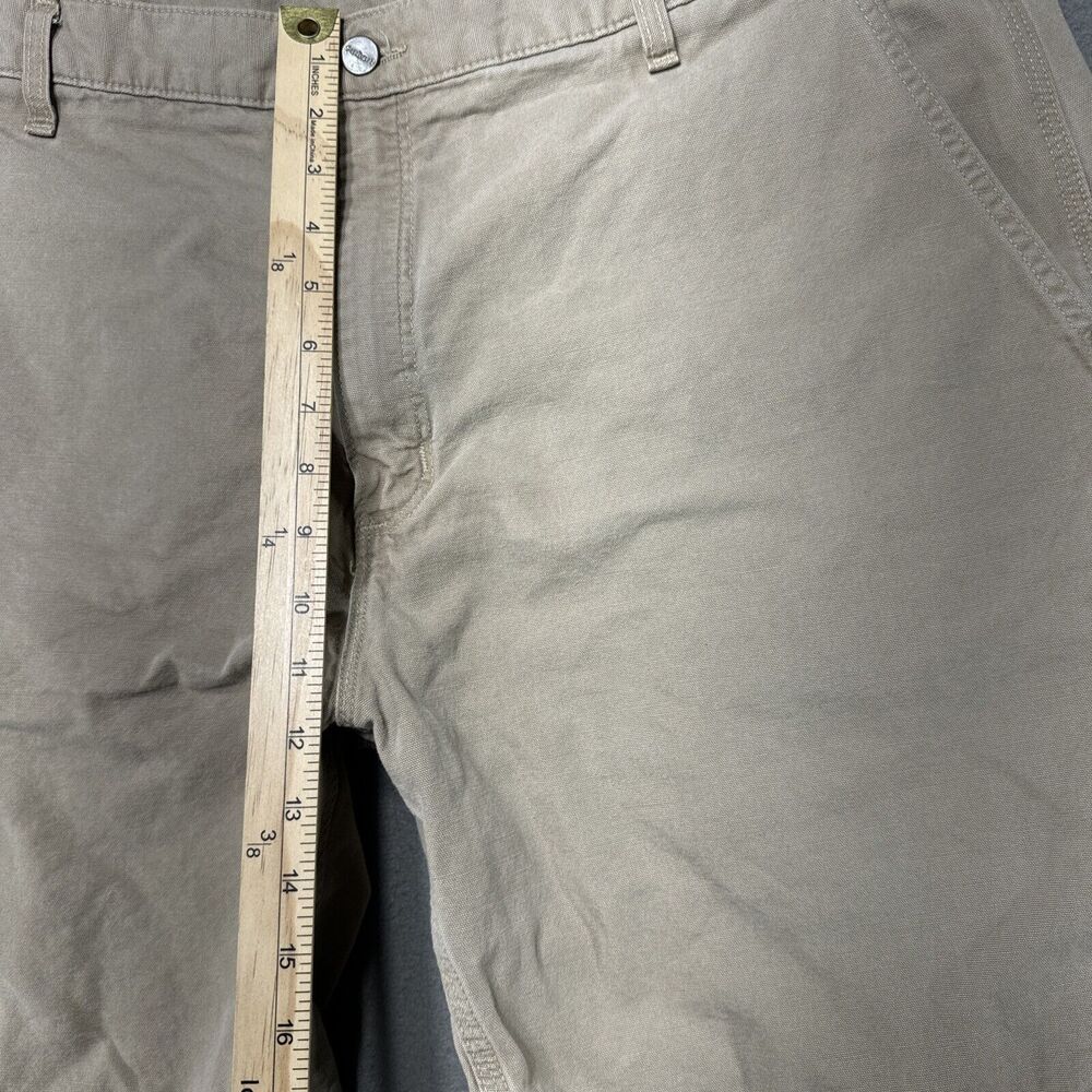 Carhartt Shorts Mens 40* Tan Grunge‎ American Work Relaxed Rugged Khaki Utility - Picture 3 of 9